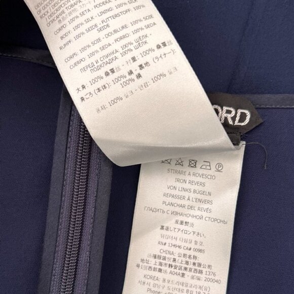 Tom Ford navy silk midi skirt size 42 - Picture 5 of 5